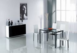Extensible Tempered Glass Dining Table